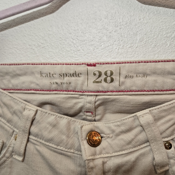 Kate Spade Broome Street Jeans Cream Size 28 - Picture 3 of 13